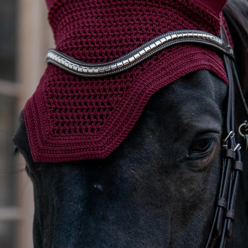 Kentucky Wellington Soundless Fly Bonnet - Bordeaux-2