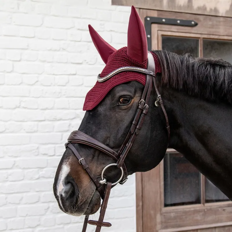 Kentucky Wellington Soundless Fly Bonnet - Bordeaux-1