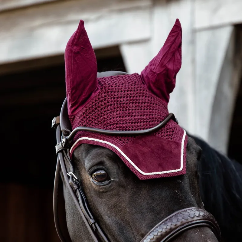 Kentucky Wellington Velvet Ear Bonnet - Bordeaux-2