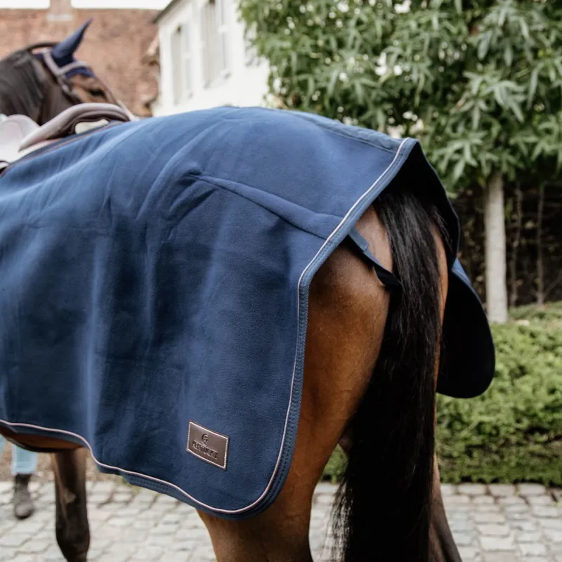 Kentucky Heavy Fleece Exercise Sheet - Navy-2
