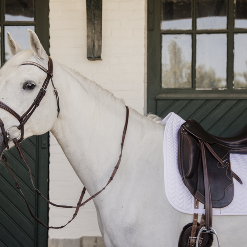 Kentucky Fishbone Dressage Saddle Pad - White-2