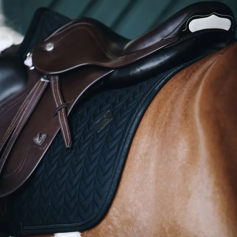 Kentucky Fishbone Jumping Saddle Pad - Black-2