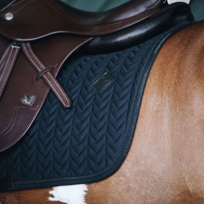 Kentucky Fishbone Jumping Saddle Pad - Black-3