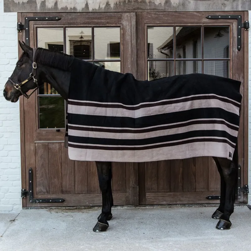 Kentucky Square Heavy Fleece Striped Blanket