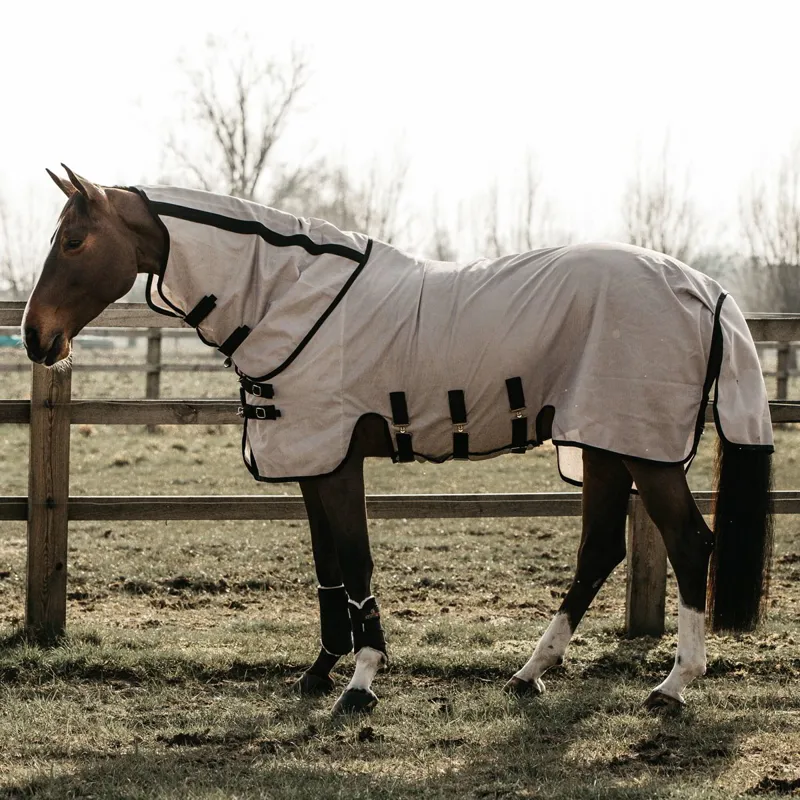 Kentucky Mesh Detachable Neck Fly Sheet - Beige