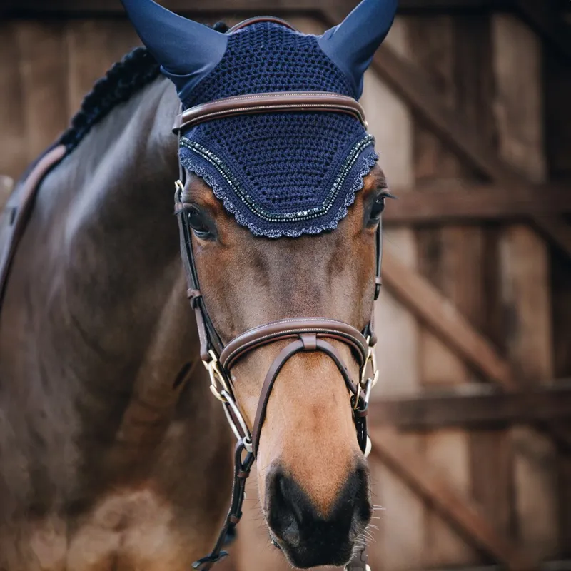 Kentucky Wellington Stone/Pearl Ear Bonnet - Navy-1