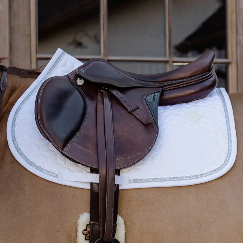 Kentucky Glitter Rope Jump Saddle Pad - White-1