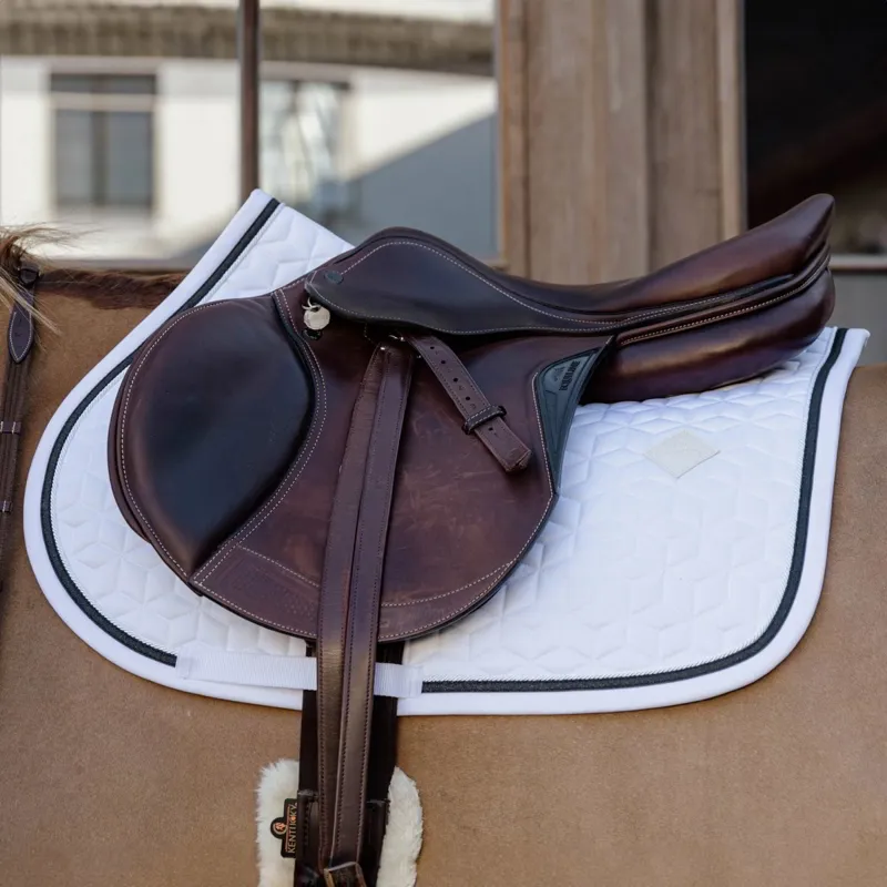 Kentucky Glitter Rope Jump Saddle Pad - White/Black-1