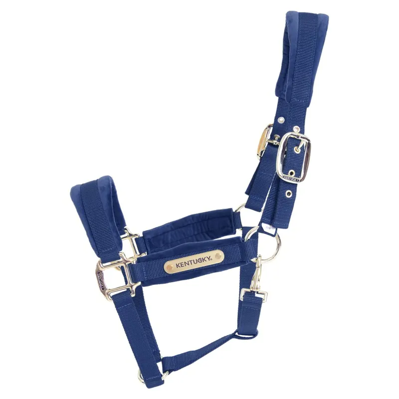 Kentucky Velvet Halter - Navy-1