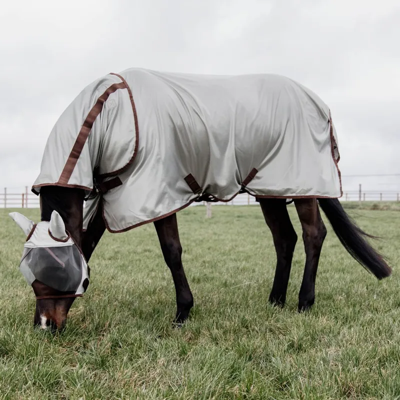 Kentucky Classic Mesh Detachable Neck Fly Sheet - Silver-3
