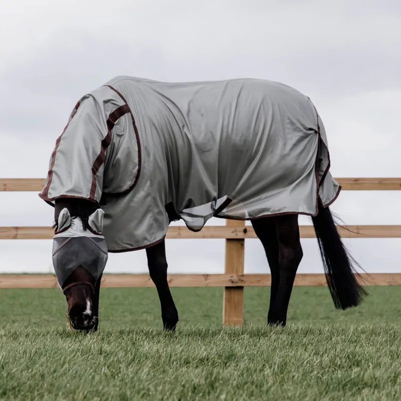 Kentucky Classic Mesh Detachable Neck Fly Sheet - Silver-10