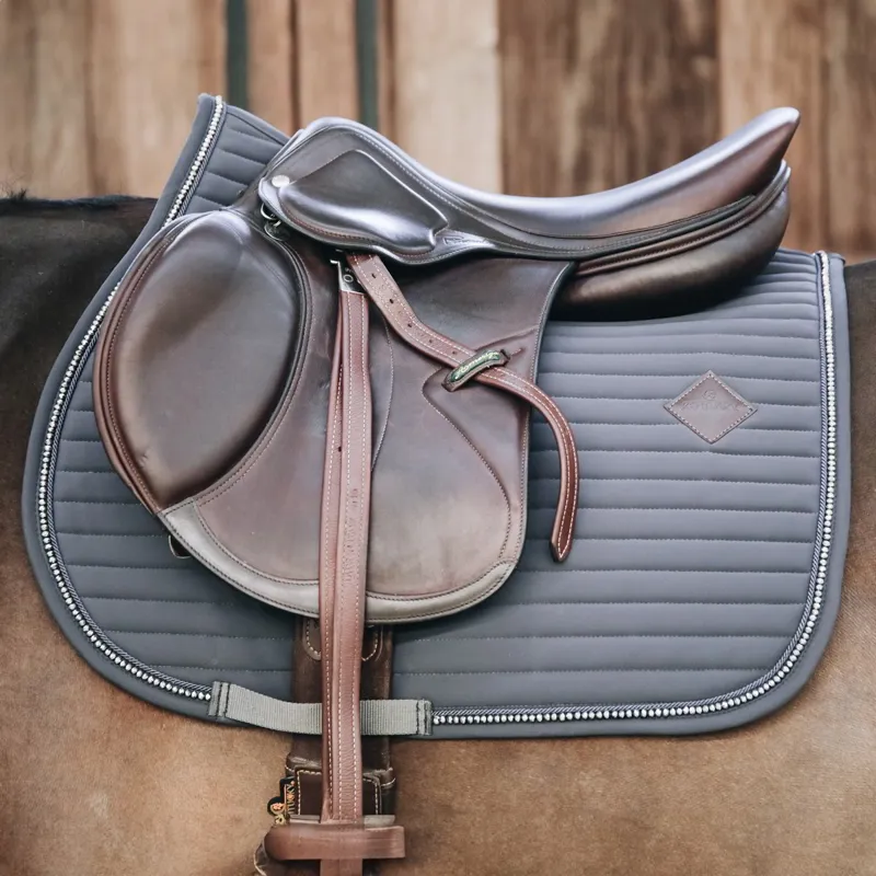 Kentucky Pearls Jumping Saddle Pad - Grey-1