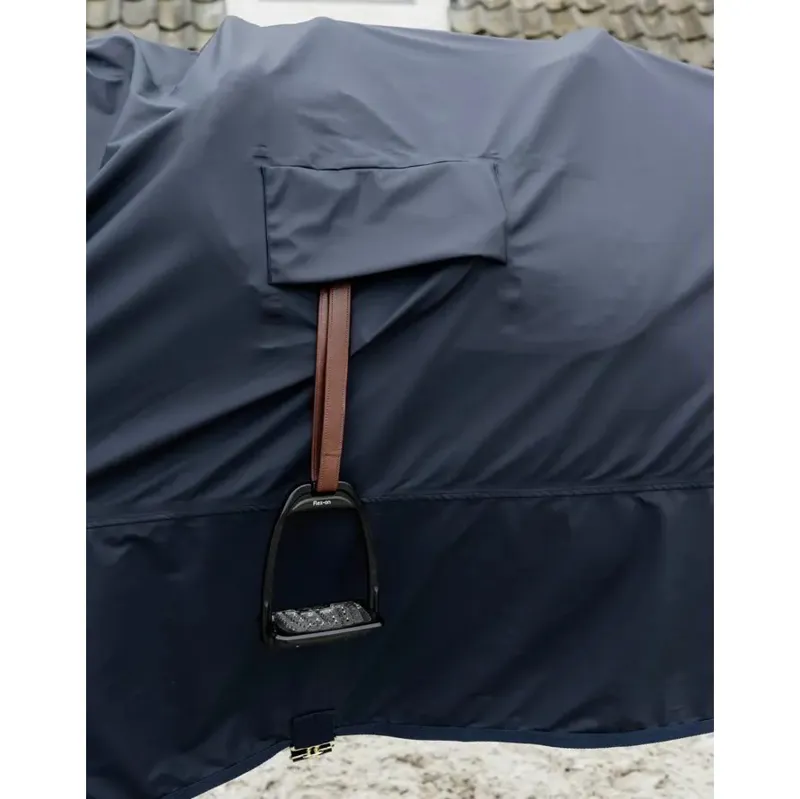 Kentucky Hurricane Raincoat Sheet with Stirrup Holes - Navy-2