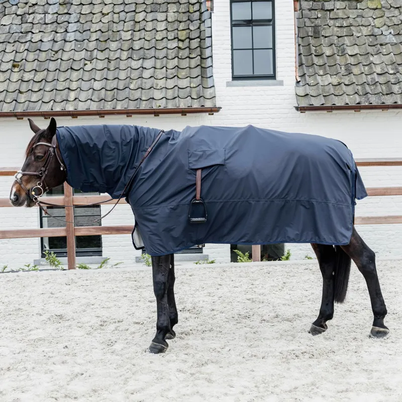 Kentucky Hurricane Raincoat Sheet with Stirrup Holes - Navy