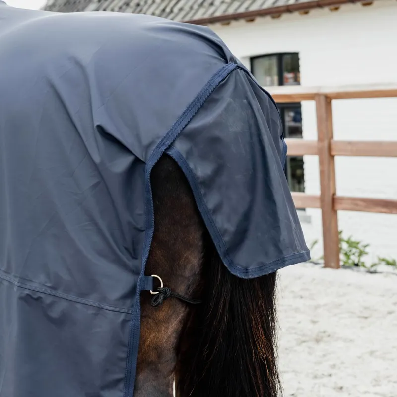 Kentucky Hurricane Raincoat Sheet with Stirrup Holes - Navy-4