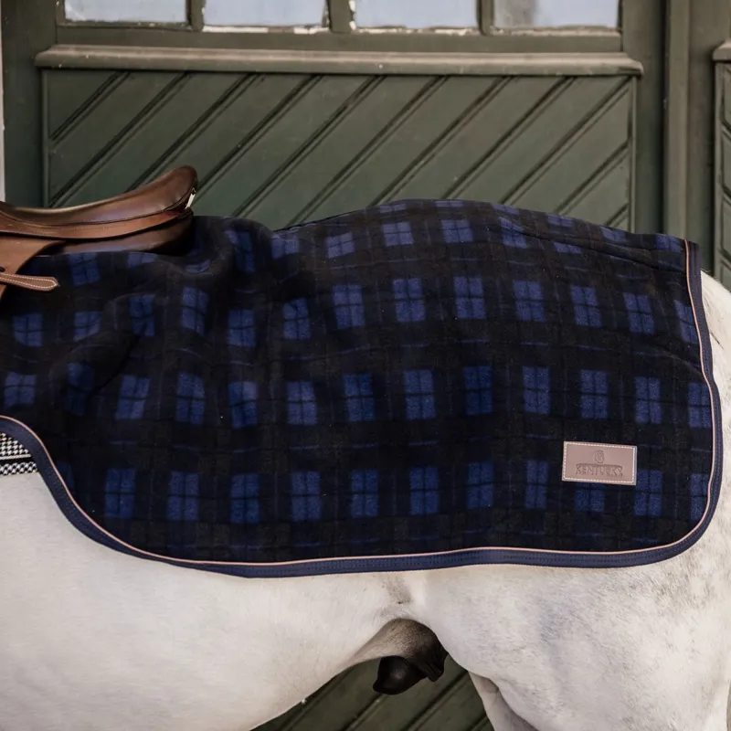 Kentucky Heavy Fleece Exercise Sheet - Check Print-1