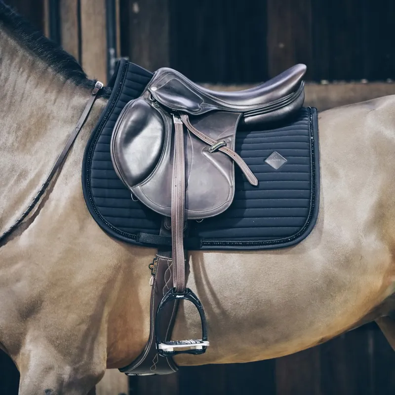 Kentucky Pearls Jumping Saddle Pad - Black-1