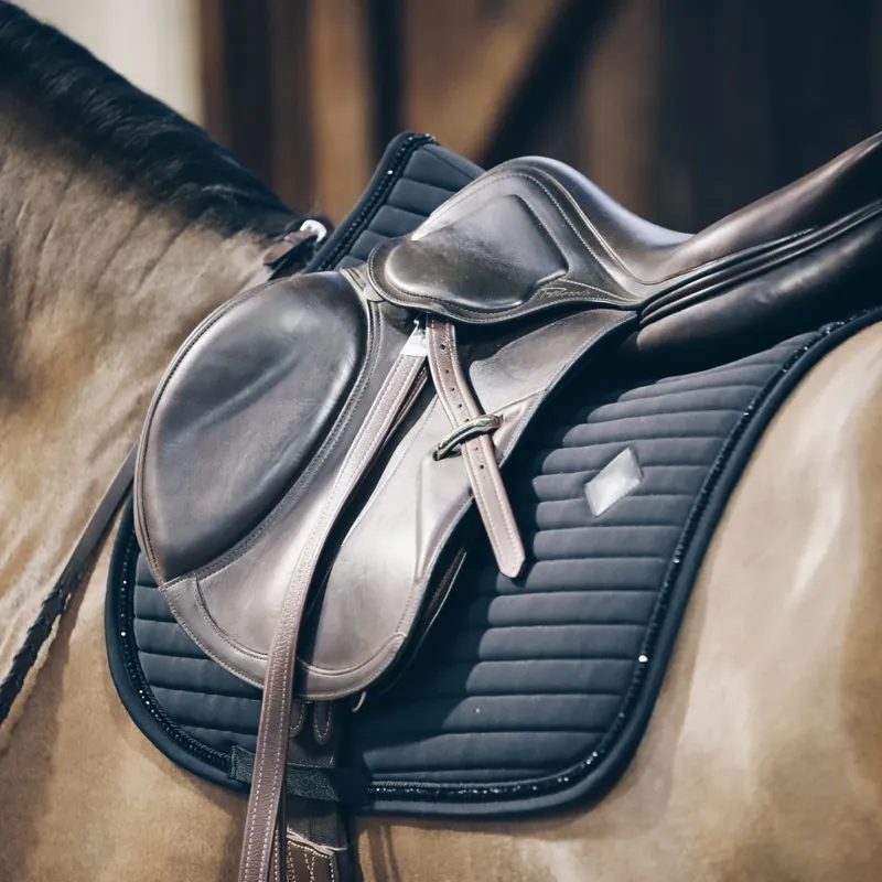 Kentucky Pearls Jumping Saddle Pad - Black-2