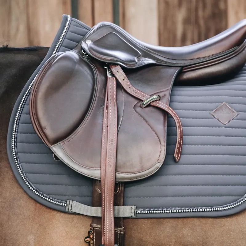Kentucky Pearls Jumping Saddle Pad - Grey-3