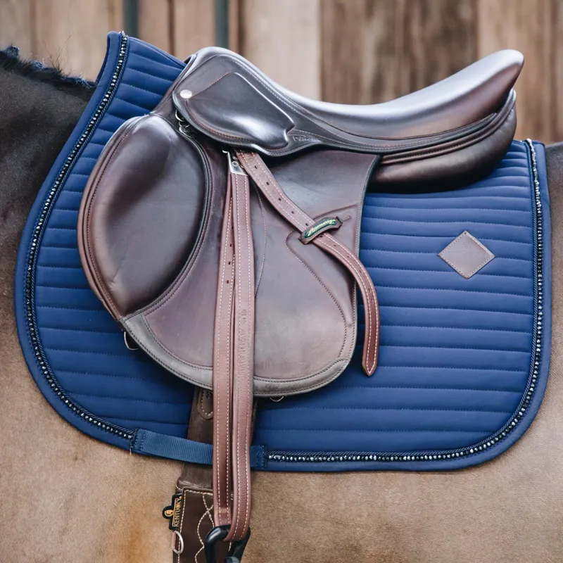 Kentucky Pearls Jumping Saddle Pad - Navy-1