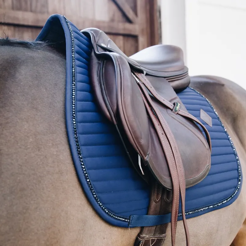 Kentucky Pearls Jumping Saddle Pad - Navy-2