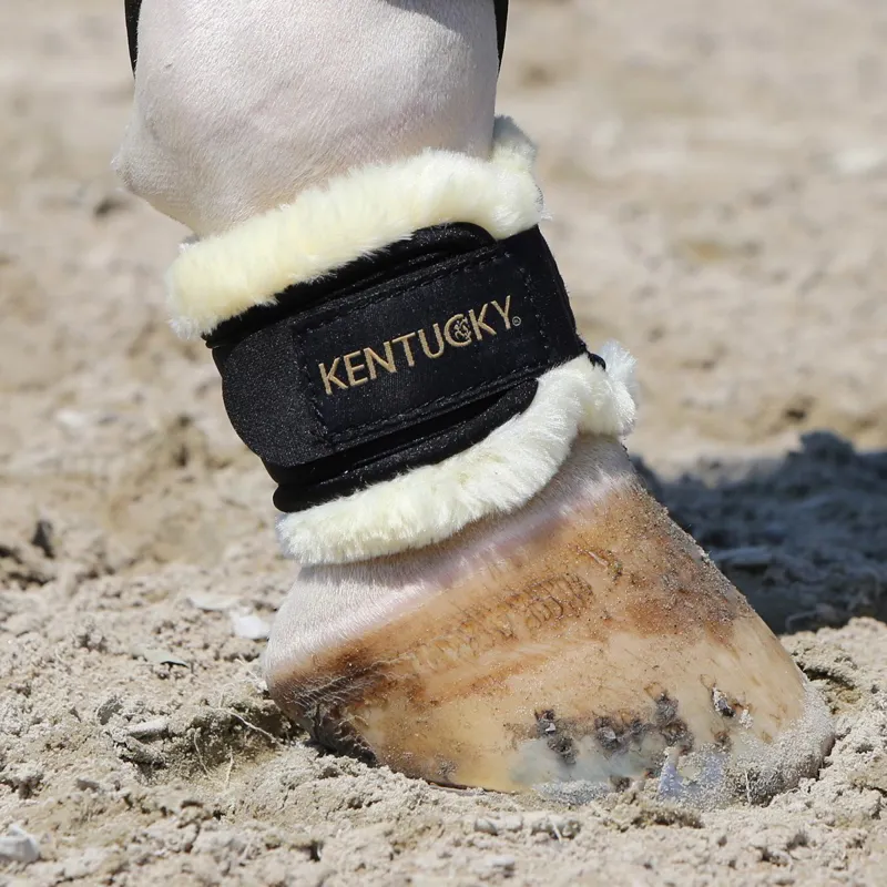 Kentucky Faux Sheepskin Pastern Wraps - Black