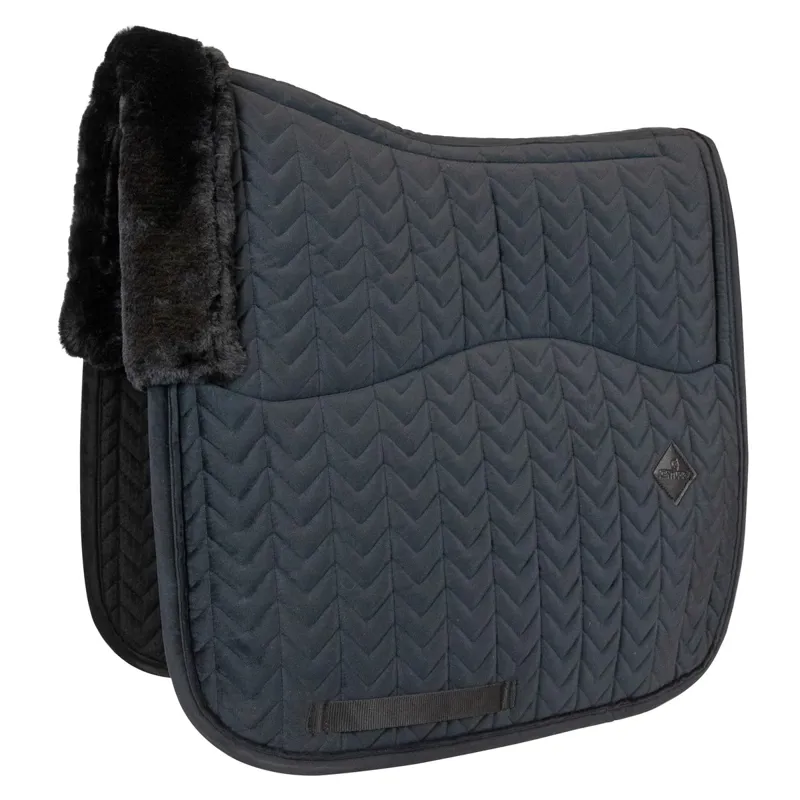 Kentucky Skin Friendly Velvet Dressage Saddle Pad - Black