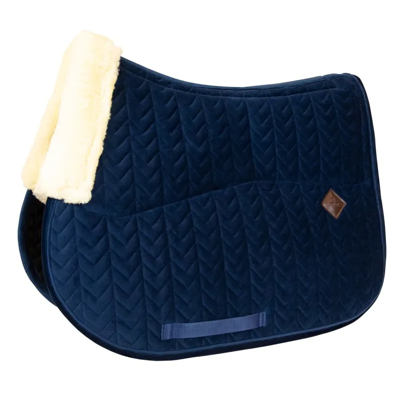 Kentucky Skin Friendly Velvet Jumping Saddle Pad-Navy