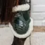 Kentucky Young Horse Vegan Sheepskin Fetlock Boots - Dark Green