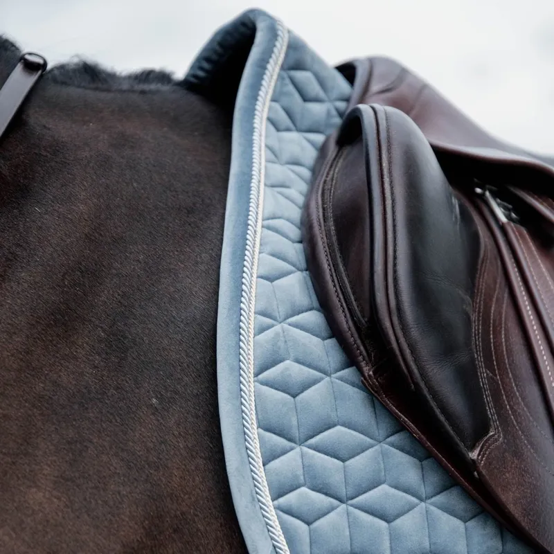 Kentucky Velvet Jumping Saddle Pad - Light Blue-4