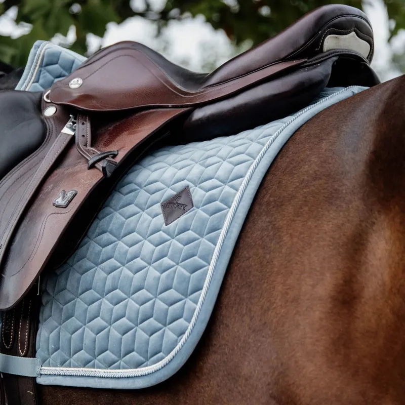 Kentucky Velvet Jumping Saddle Pad - Light Blue-3