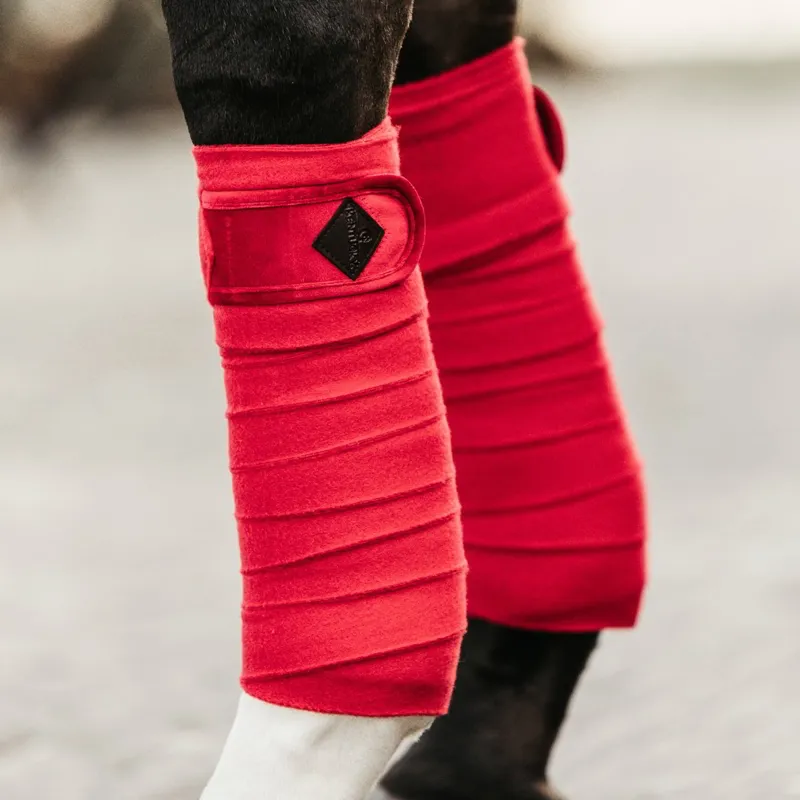 Kentucky Velvet Polar Fleece Polo Wraps - Red-1