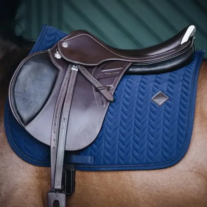 Kentucky Fishbone Jumping Saddle Pad - Navy-1