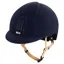 KEP Smart Nova Standard Velvet Riding Helmet - Blue/Light Beige