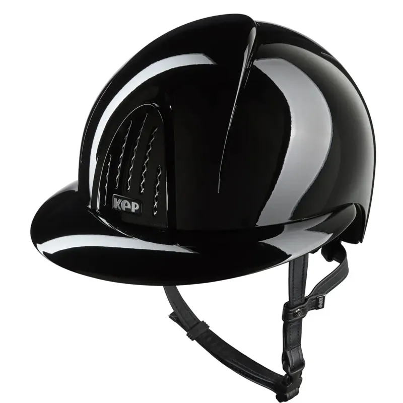 KEP Smart Nova Polo Metal Polish Riding Helmet - Black