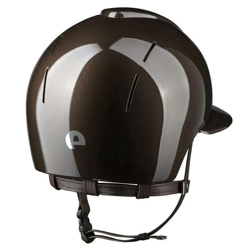 KEP Smart Nova Polo Metal Polish Riding Helmet - Brown-1