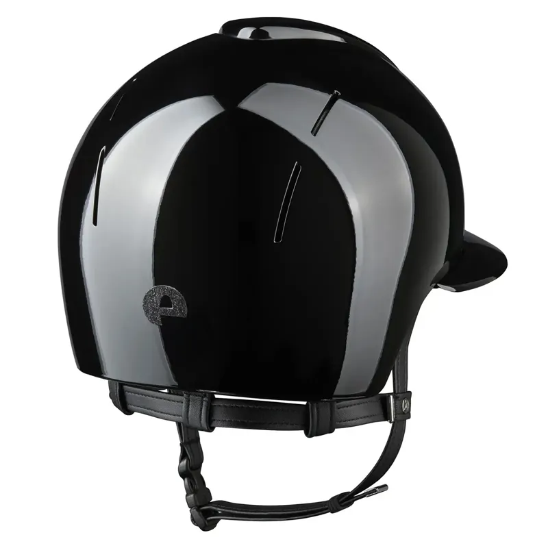 KEP Smart Nova Polo Metal Polish/Star Riding Helmet - Black-1