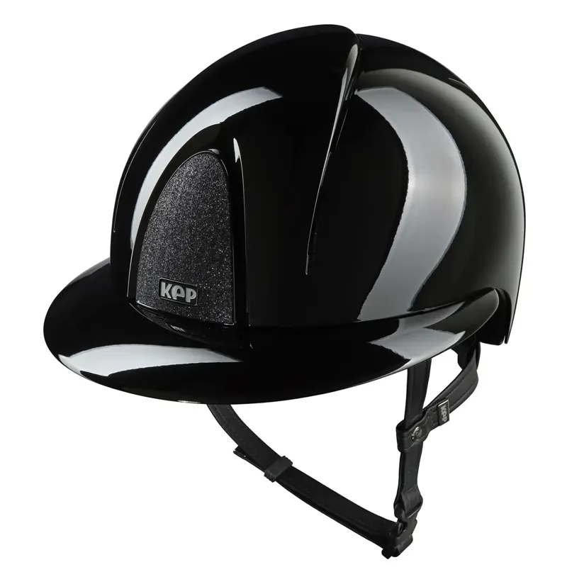 KEP Smart Nova Polo Metal Polish/Star Riding Helmet - Black