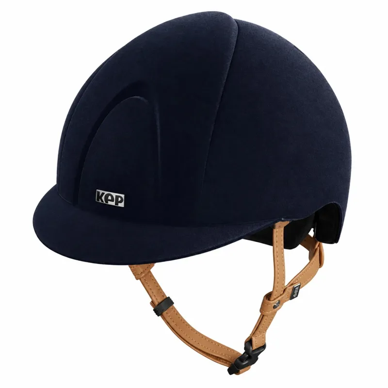 KEP Smart Nova Hunter Standard Velvet Helmet - Blue/Dark Beige