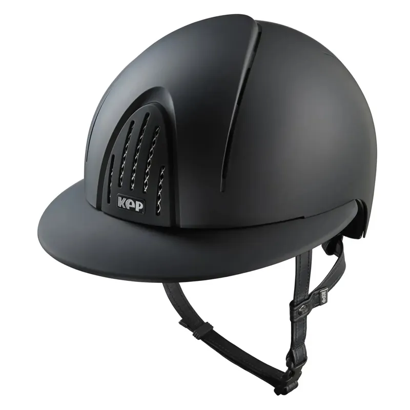 KEP Smart Nova Polo Textile Riding Helmet - Black