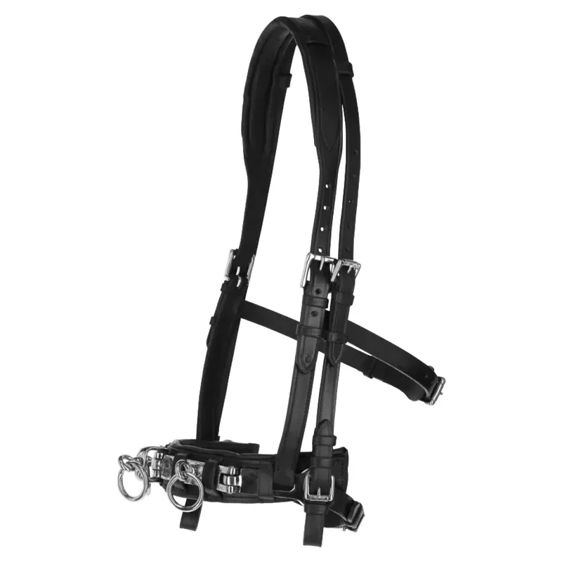 Kerbl Exklusiv Leather Longe Cavesson - Black