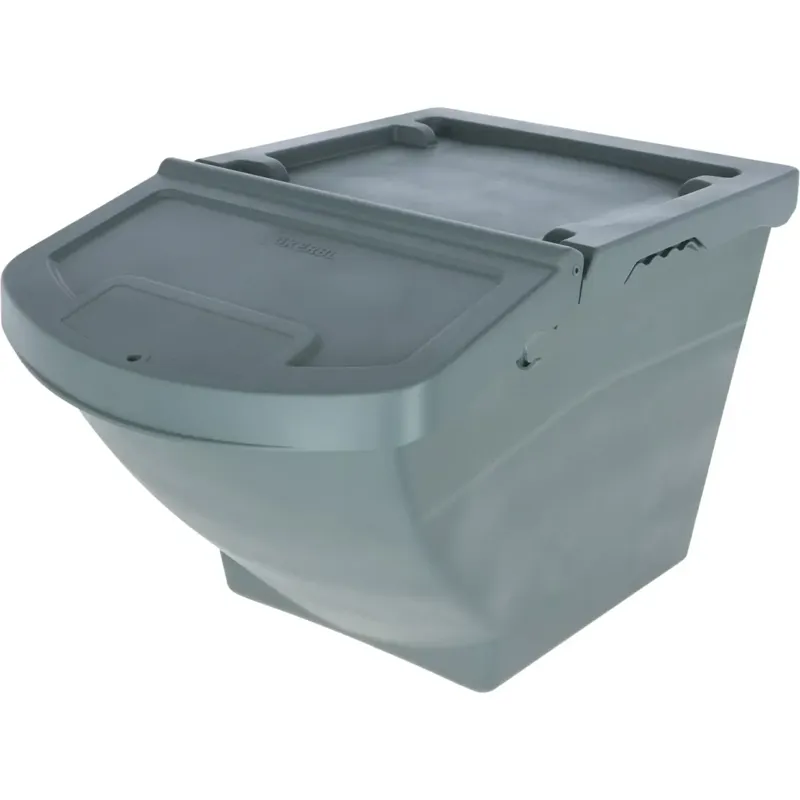 Kerbl Stackable 60L Feed Storage Box - Gray