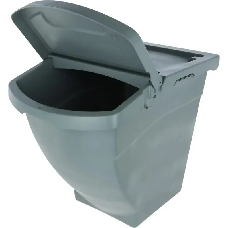 Kerbl Stackable 60L Feed Storage Box - Gray-1