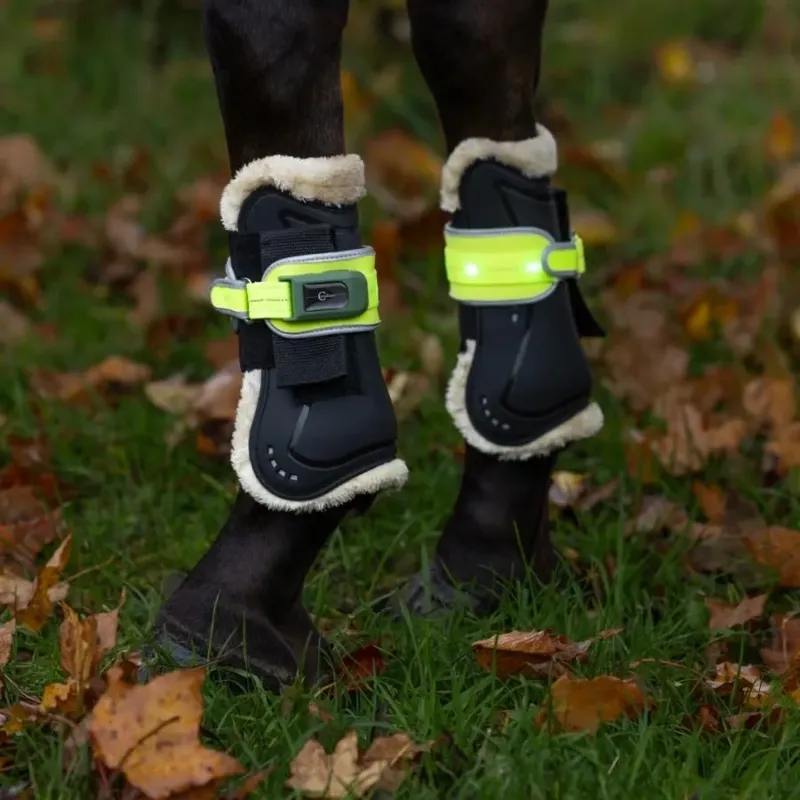 Kerbl Illuminated LED High Visibility Leg Bands - Yellow-3