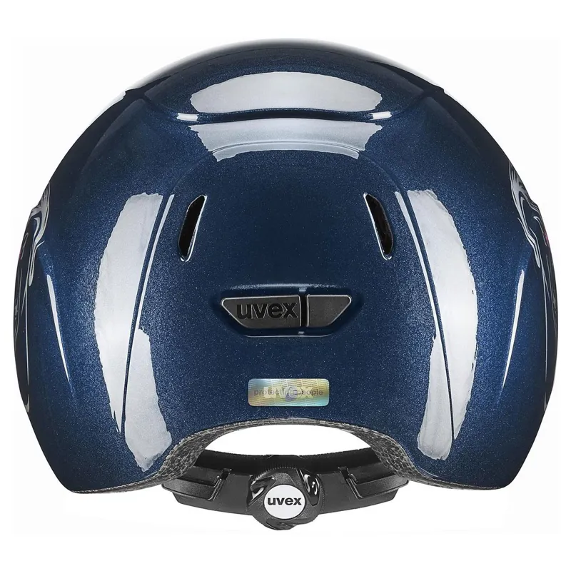 Uvex Kidoxx Dekor Riding Helmet - Flower Pony/Shiny Navy-1