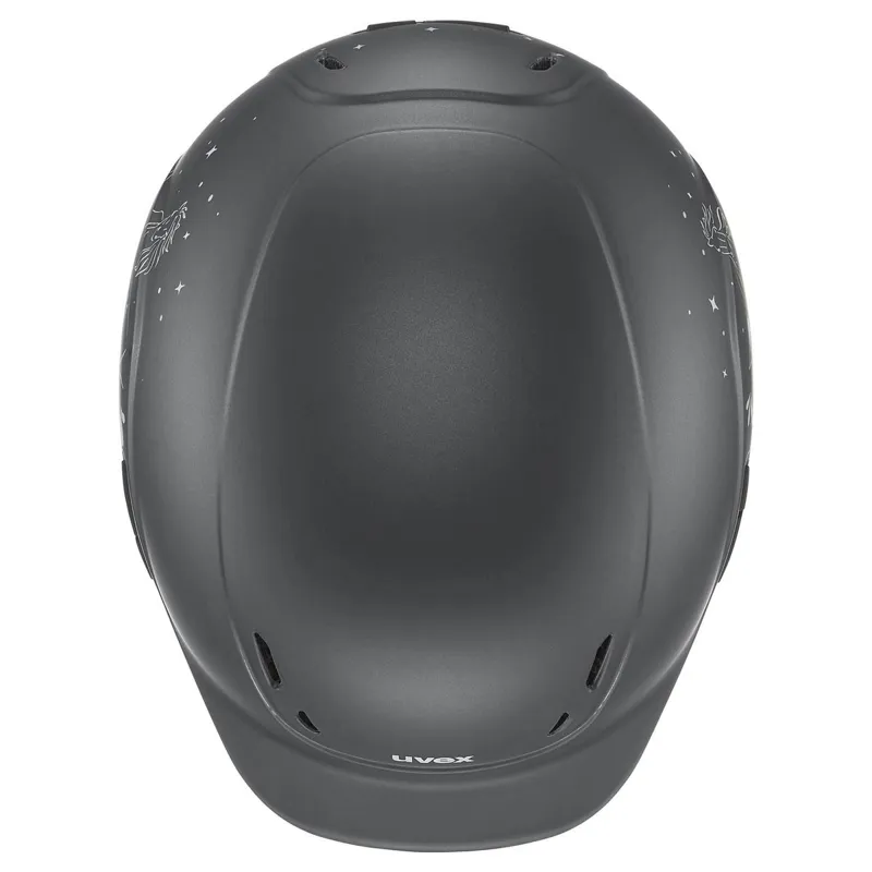 Uvex Kidoxx Dekor Riding Helmet - Happiness Horses/Matt Anthracite-4