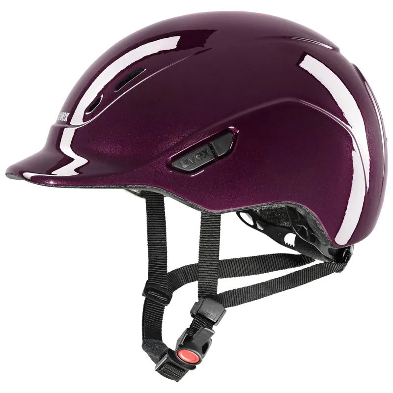 Uvex Kidoxx Shiny Riding Helmet - Burgundy