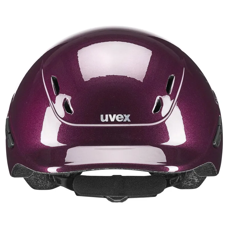 Uvex Kidoxx Shiny Riding Helmet - Burgundy-3
