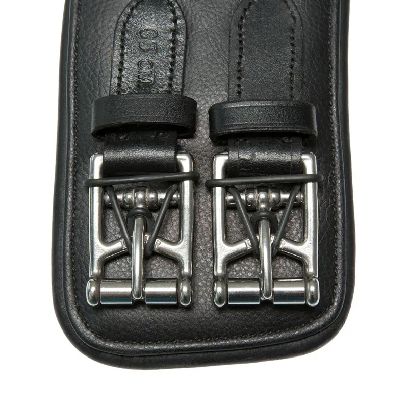 Kieffer Ultrasoft Leather Short Dressage Girth - Black-3