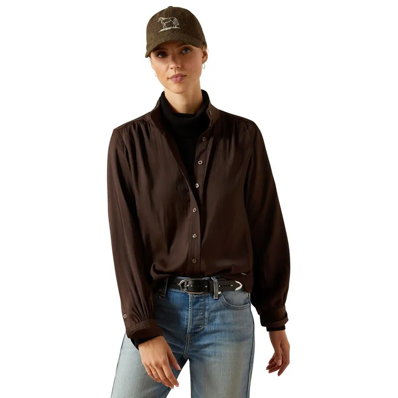 Ariat Country Kildwick Women's Blouse - Coffee Brown